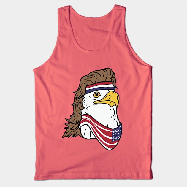 4th of July American Bald Mullet Eagle 'Merica Tank Top by Nowhereman78